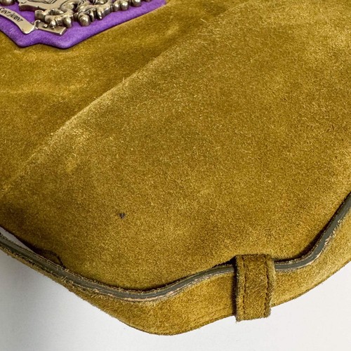 SAINT LAURENT Saint Laurent Paris Green Suede Small Mombasa Hobo Shoulder Bag - 第 13/20 張圖片