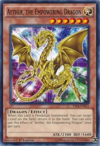 Aether the Empowering Dragon - YS14-EN011 - Common - 1st Edition x3 - Lightly Pl