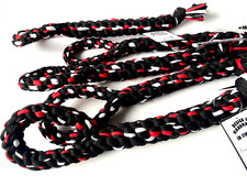 Finnero Hundespielzeug Taavi Dog Tug Toy, schwarz/rot/weiss + Griff 35cm FN3005