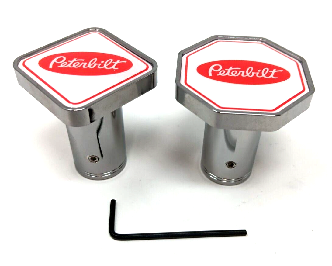Peterbilt trucks Trailer & Tractor SET Air Brake Knobs chrome screw on