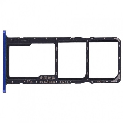 SIM SD Card Tray For HUAWEI Y5 2019 / HONOR 8S / PLAY 3E Blue Adapter