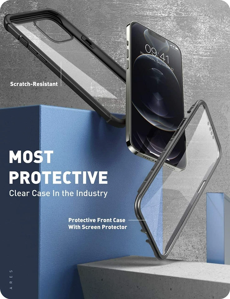 Funda i-Blason para iPhone 13 Pro 6,1 pulgadas, resistente de doble capa transparente parachoques Ares Foto 4 de 4