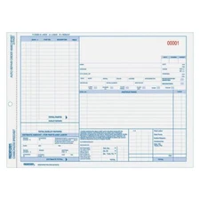 Rediform Auto Repair Order Form, Speediset, 3 Parts, 8 1/2"x11"