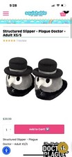 Squishable doctor plague slippers, women  s 5-7