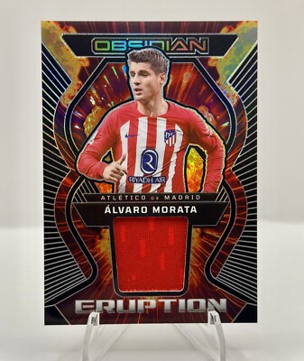 2023-24 Obsidian ALVARO MORATA Eruption Jersey Patch Atletico AC Milan /50