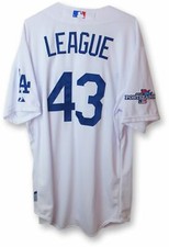 Brandon League Team Issue Jersey Dodgers Home White 2013 Playoff #43 EK645286
