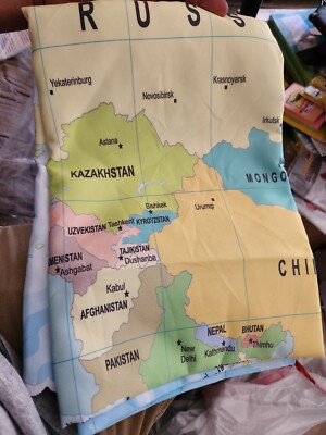 Swono World Map Rectangle Tablecloth Vintage Global 52x70 Inch, 