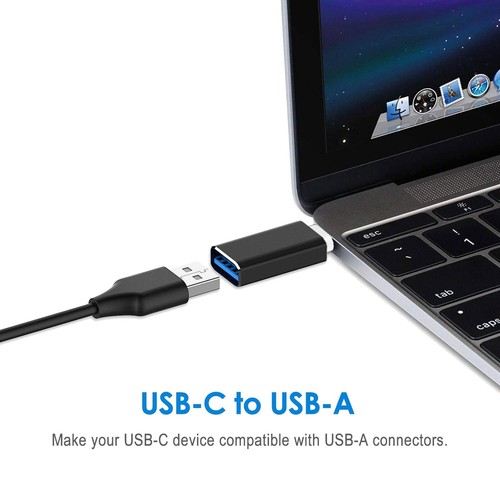USB-C to USB Adapter Pack of 2 USB C to USB 3.0 OTG for 16.2'' Macbook Pro M3 M2 - Picture 2 of 9