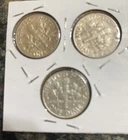 HIGH GRADE  1964 P ( 3 coins ) ROOSEVELT SILVER DIMES