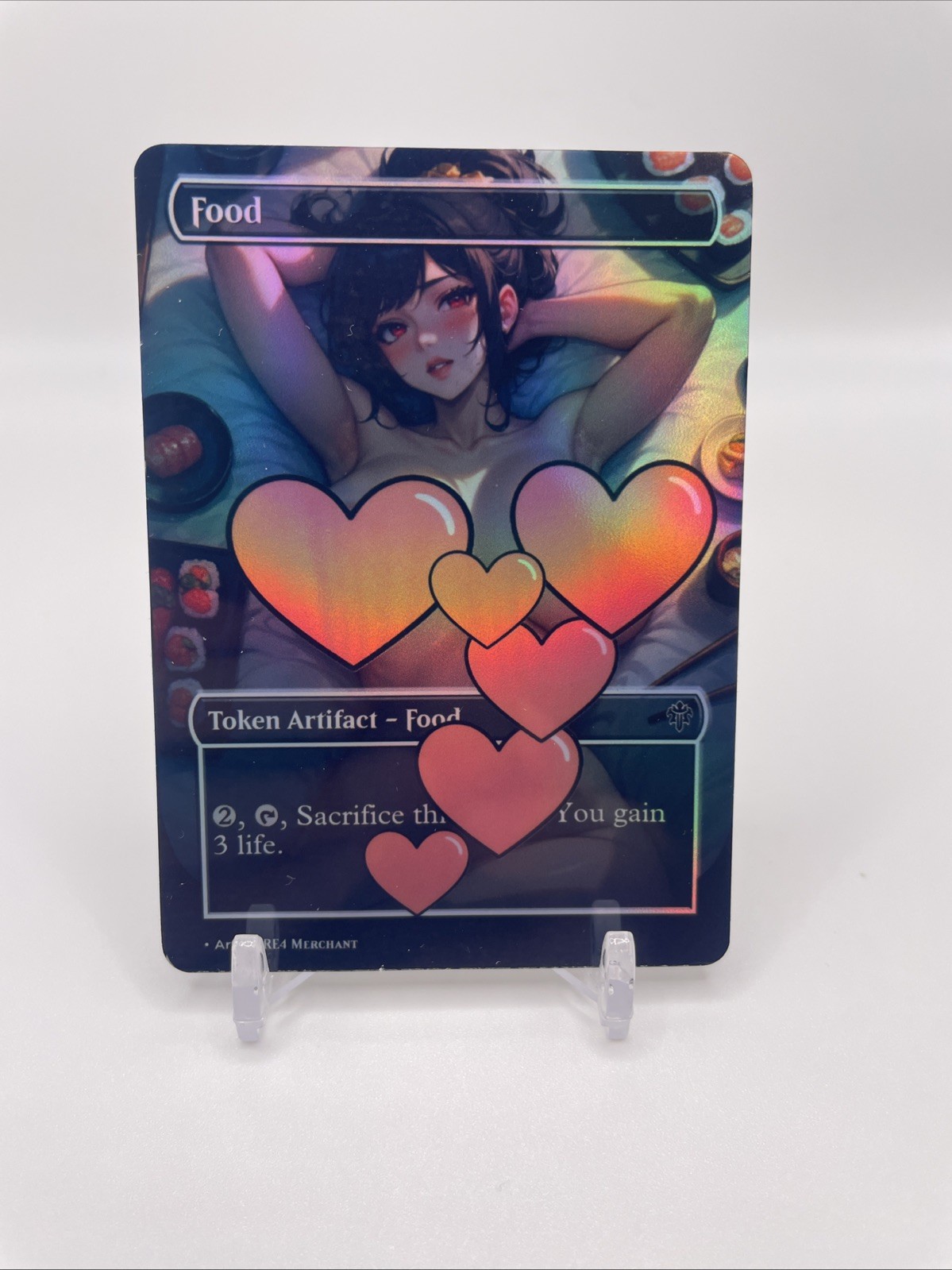 MTG Food Token Foil waifu fanart Style EDH  Playtest Commander V211