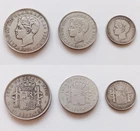 Set of 3 COINS - PUERTO RICO - 40, 20, 10 centavos 1895-1896 PGV. Alfonso XIII