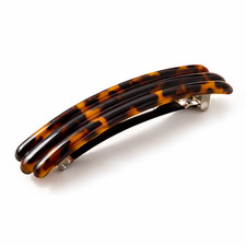 Parcelona Triple Bar French Barrette 4 Inch Savana Non-Slip Hair Clip For Women