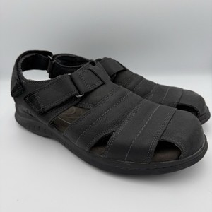 Clarks 35109 Black Leather Fisherman Sandals Buckle Made in‎ Brazil Mens 12M Clark Sandals Mens | eBay main image 2