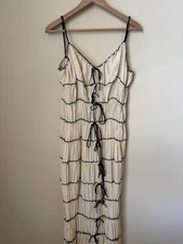 Mirror Palais Ruffle Tunnel Gown Dress Silk Shell Large