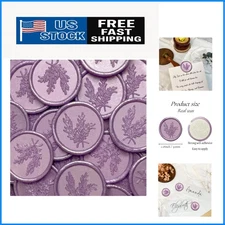 Versatile 100Pcs Wax Seal Stickers - Handcrafted Lilac Purple for All Occasions