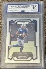 2023 Panini Prizm, Anthony Richardson RC, Card #343, CCG 10