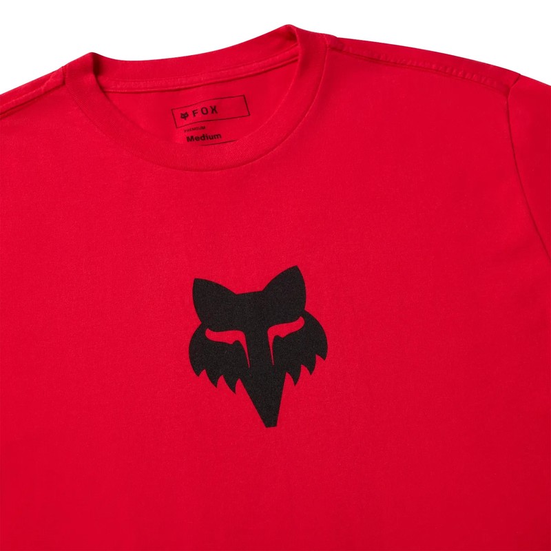 FOX Racing Mens T-Shirt - FOX HEAD 195 Original SS TEE - Flame Red BNWT Medium