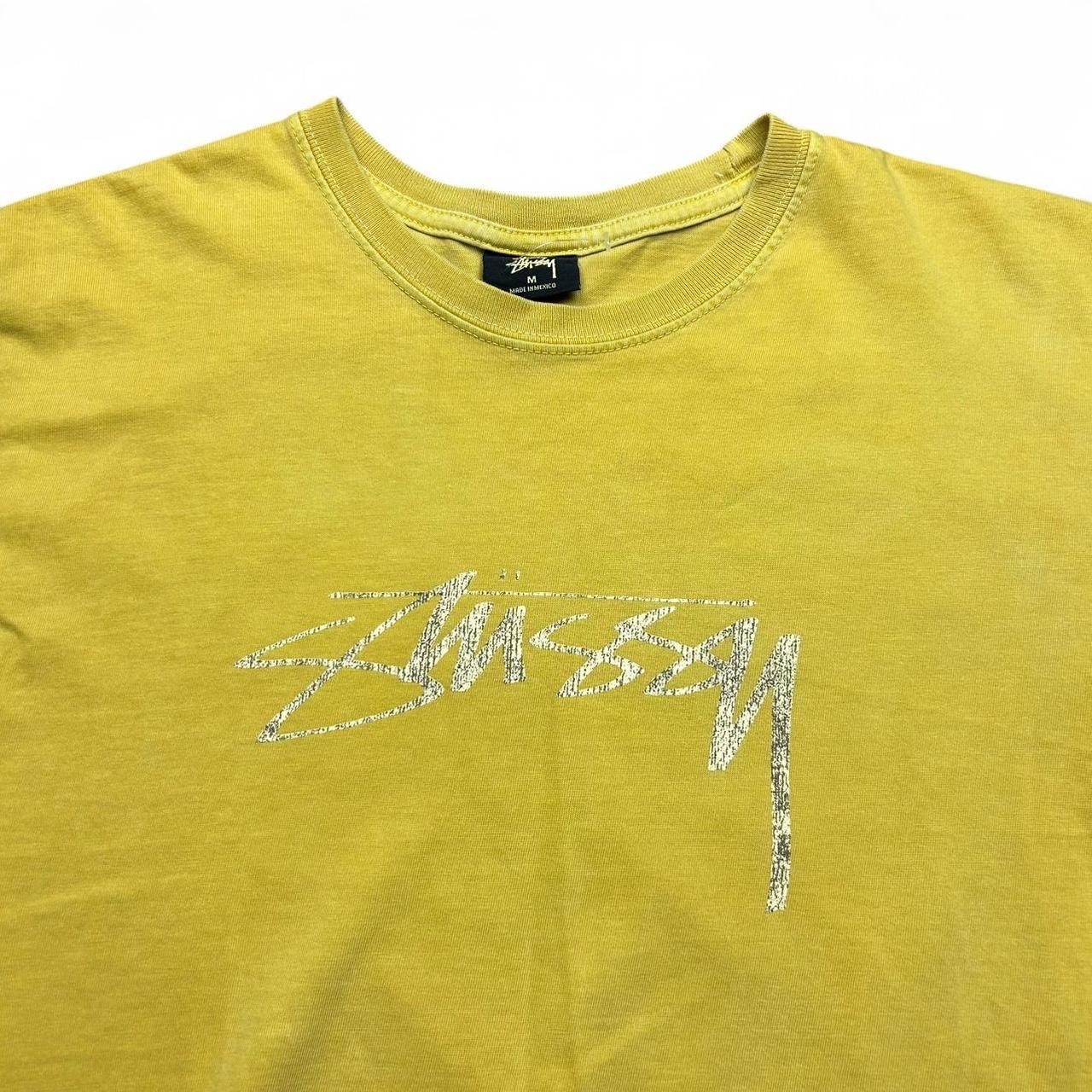 stussy camo spellout men's medium tee