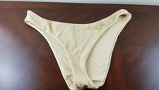 Aerie Gold Shimmering Cheeky Bikini Bottom Size XXL