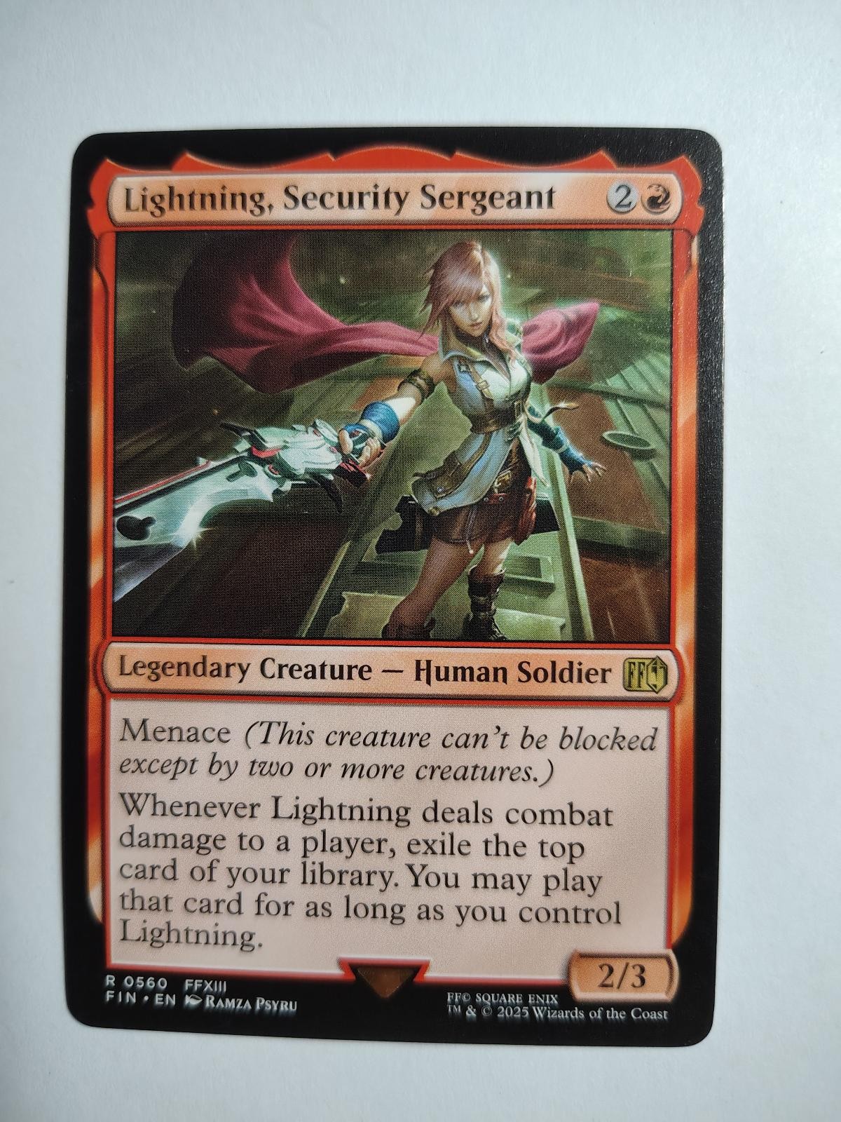 Lightning, Security Sergeant 560 R FINAL FANTASY Magic: The Gathering Near Mint