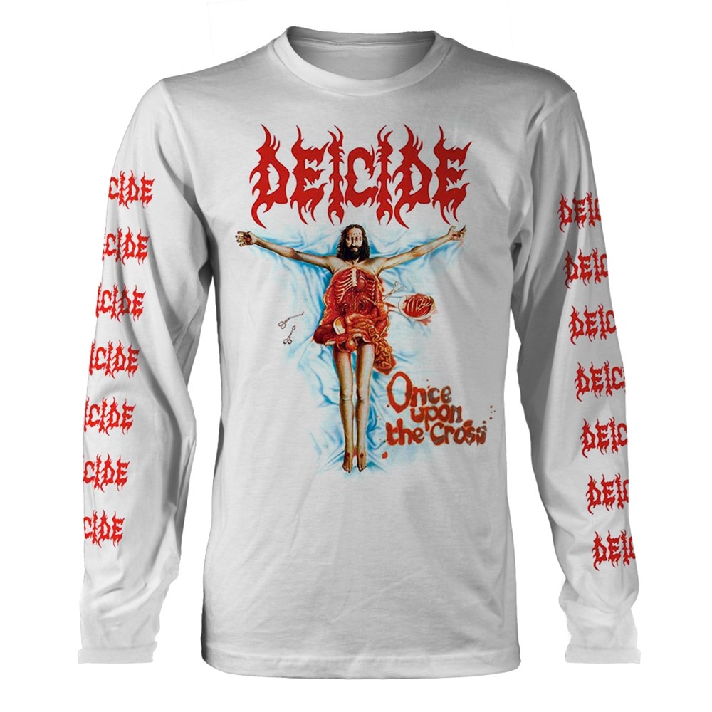 DEICIDE - ONCE UPON THE CROSS БЕЛЫЙ БЕЛАЯ рубашка с длинным рукавом среднего размера 6790₽