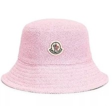 Moncler Terry Bucket  Hat in Blush Light Pink Size M £280