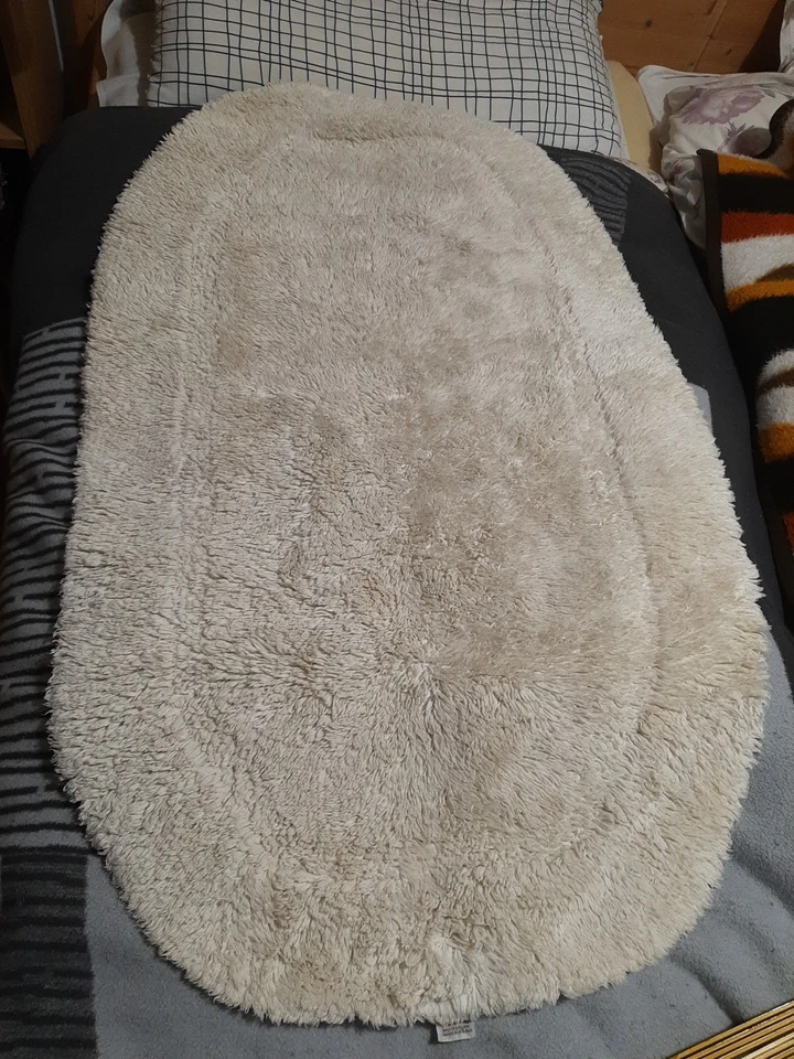 Badvorleger 70x115cm Cremeweiß Neu Baumwolle Waschbar Tierfreier NR Haushalt