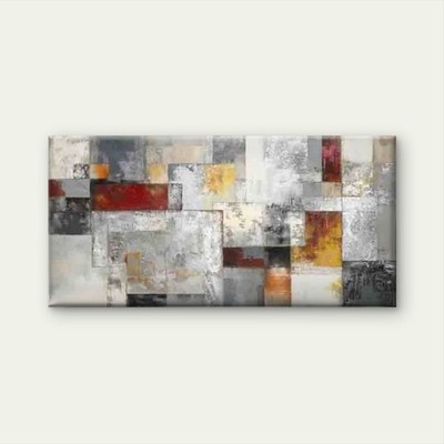 Abstract Design Trendy Colors Painting Unframed Canvas Painting for Living