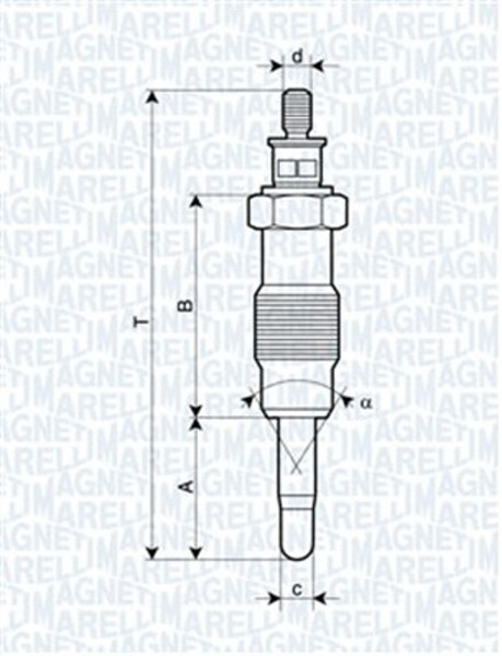 Magneti Marelli GlüHkerze 062582804304 FüR Fiat Ducato Mondeo Escort Renault 11V-image
