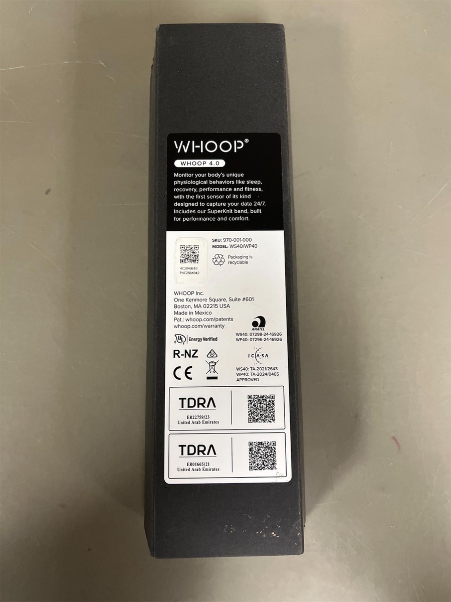 Whoop WS40 4.0 Fitness Tracker - Onyx for sale online | eBay