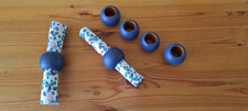 6 Stück blaue Serviettenringe / Serviettenha...