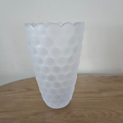 ORREFORS Frosted Glass Raspberry Vase