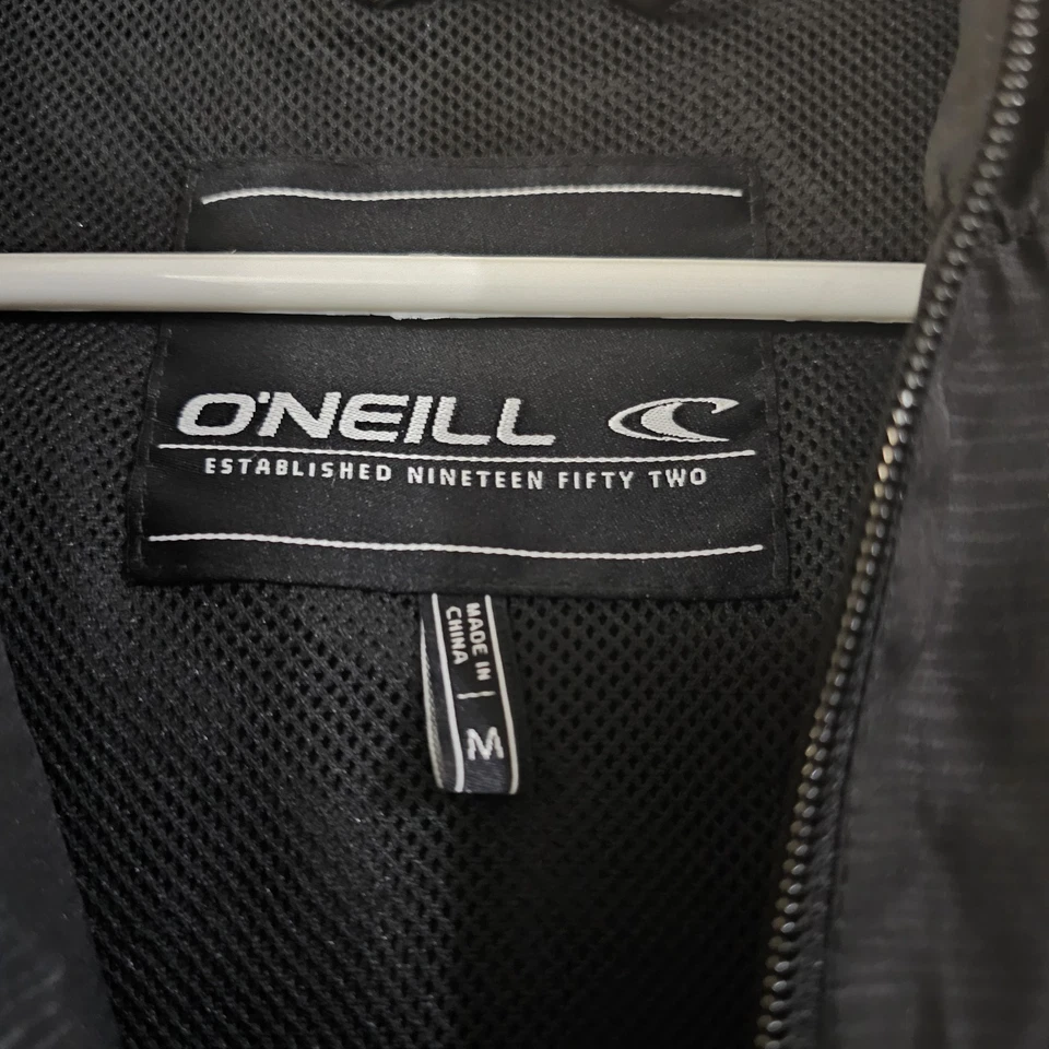 Chaqueta cortavientos negra con capucha O'Neill para hombre talla M cremallera completa ventilada nueva sin etiqueta Foto 2 de 4