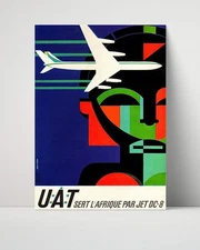Classic Travel Unframed Poster - Africa - UAT Airways