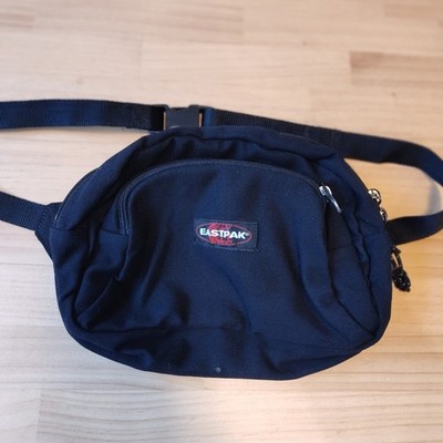 Eastpak Canvas Fanny Pack Crossbody Bag Black Small Compact