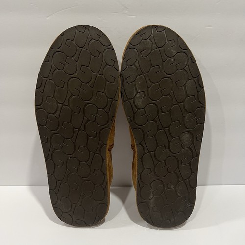 UGG Slipper Size 10 Mens Chestnut Brown Scuff Romeo II Suede Sherpa Lined Plush - Picture 6 of 8