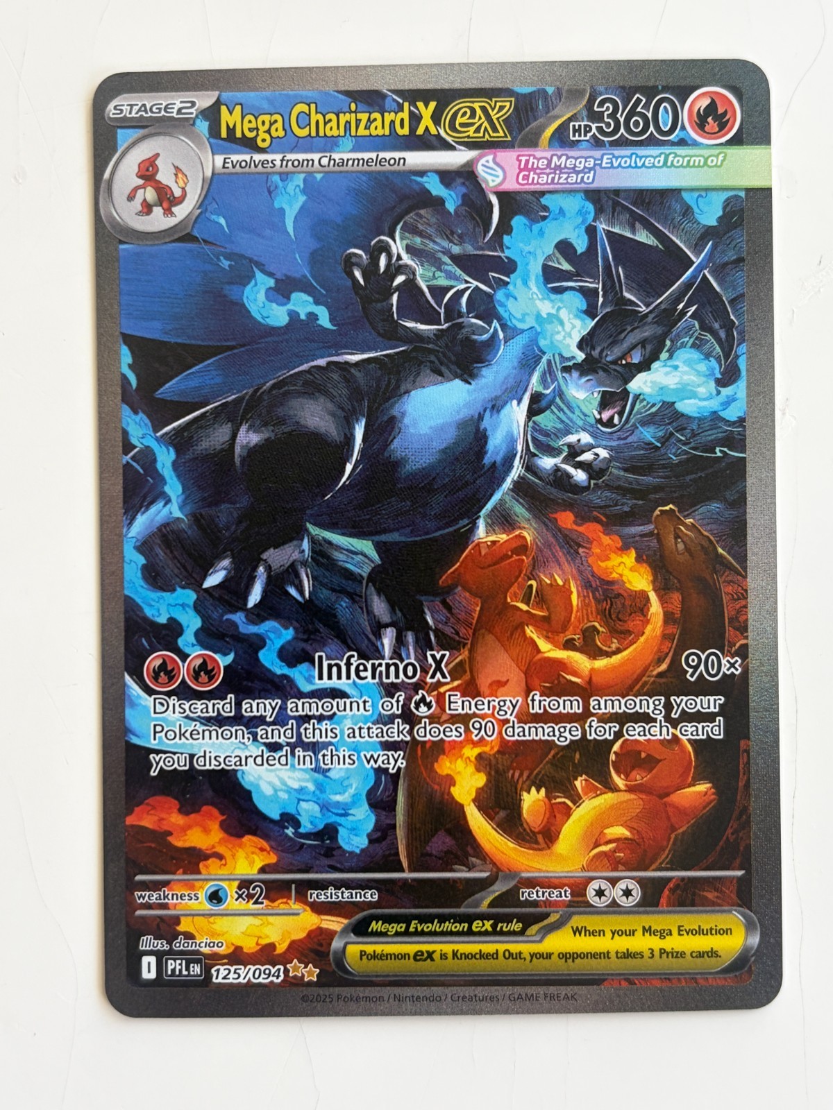 2025 Pokemon PFL EN Special Illustration Rare #125 Mega Charizard X ex