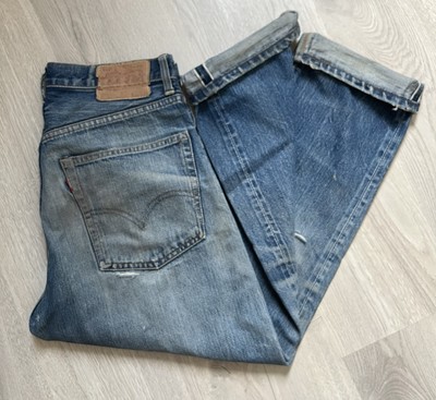 Vintage 60s LEVIS 505 0217 Big E Single Stitch Denim Jeans #8 Selvedge 32x27