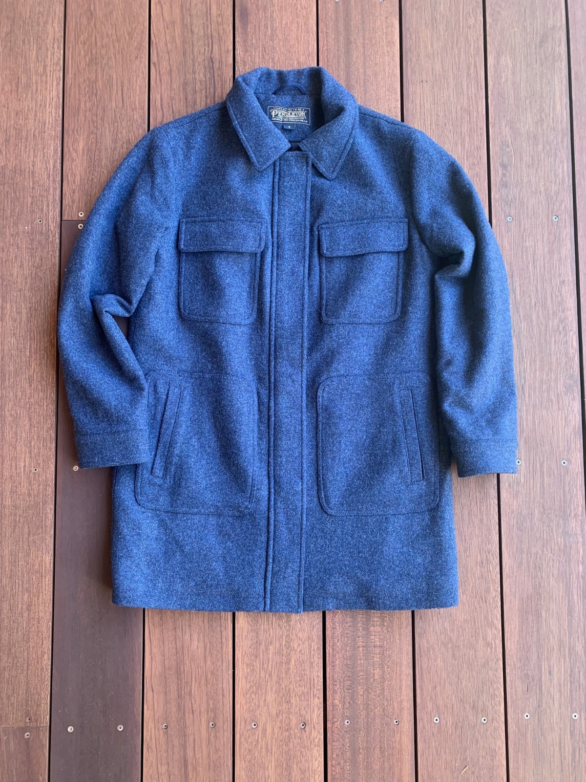 PENDLETON Kit Wool Jacket Coat Size 4 Small Indig… - image 10