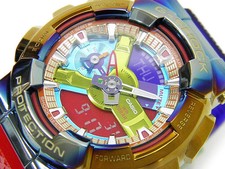 Casio men's wristwatch G SHOCK Metal Covered GM 110RB 2ADR quartz multicolor rai