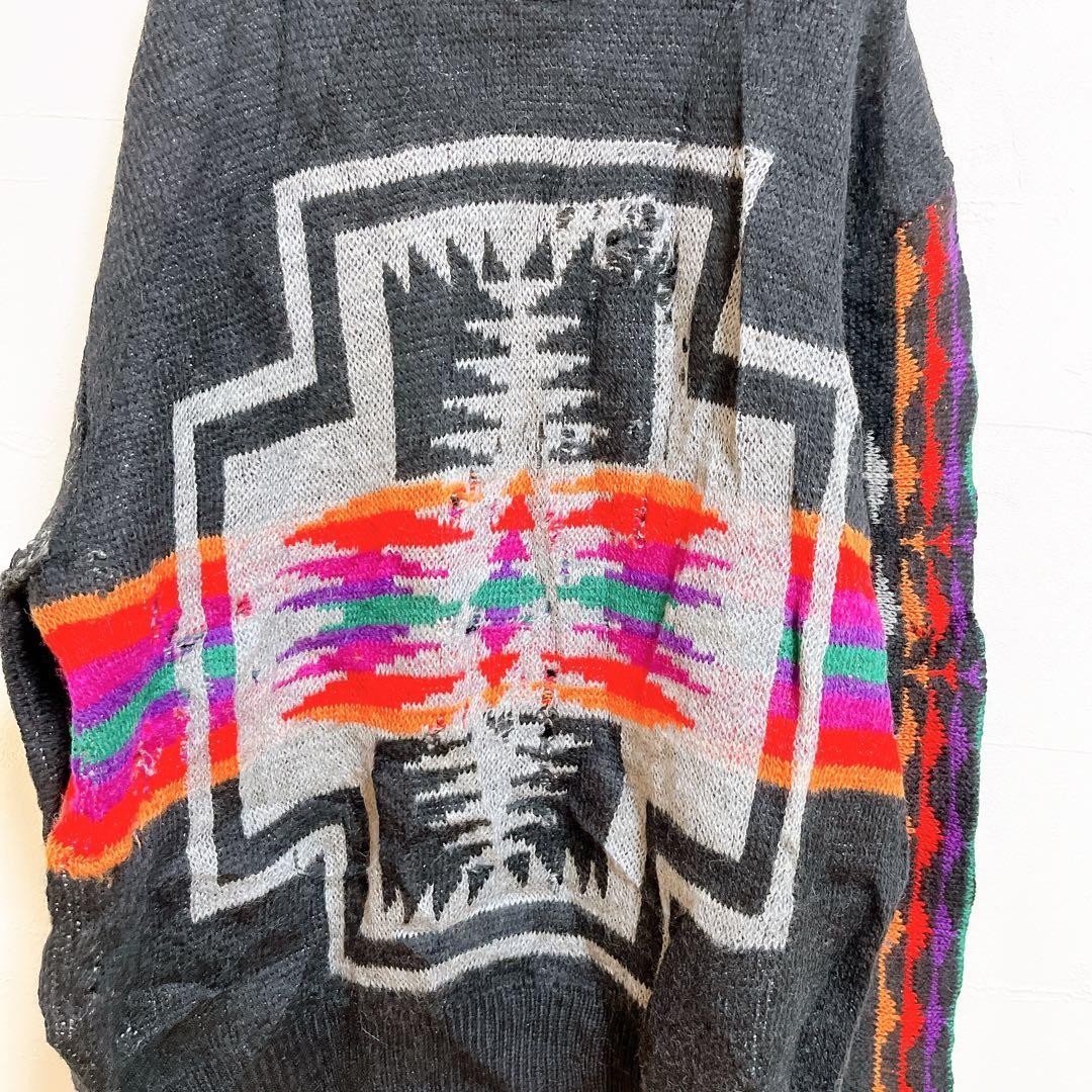 Pendleton Native Pattern Wool Sweater L Made in U… - image 15