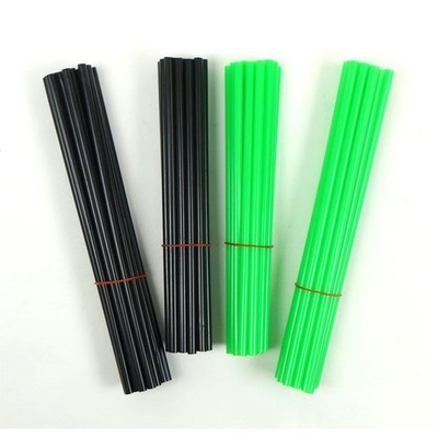 76pcs Wheel Spoke Skin Cover Wrap Kit for MX Dirt Bike - Green/Black 20-GB20