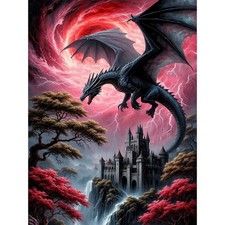 Dragon Diamond Art Kits for Adults, 5D Diamond Painting Kits for Beginners, DIY