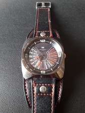 Armbanduhr "Germaniawerft" U 96, Das Boot Maschinentelegraf, Kunstlederarmband.