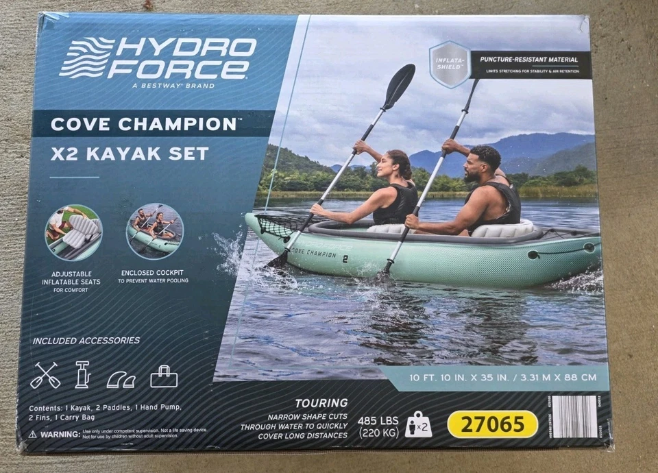 Bestway Hydro-Force 2-Person Ventura Elite Inflatable Kayak Set - NEW IN BOX - Image 3 of 4