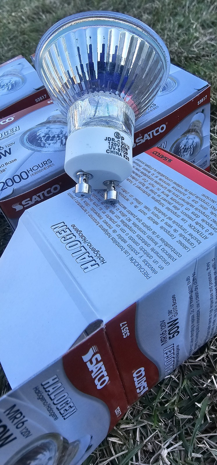 (6) Pack SATCO- 50w Indoor Flood Light Bulbs S3517 50MR16/GU10/Fl 35W 120v