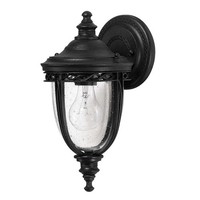 AußEnleuchte Wandlampe Laterne Schwarz H 32 Cm 1 Flammig IP44 Gartenlampe Antik