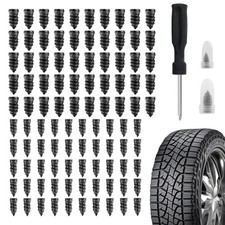100PCS Tire Plug Kit with Screwdriver Rubber Puncture Repair Plugs for Car Truck