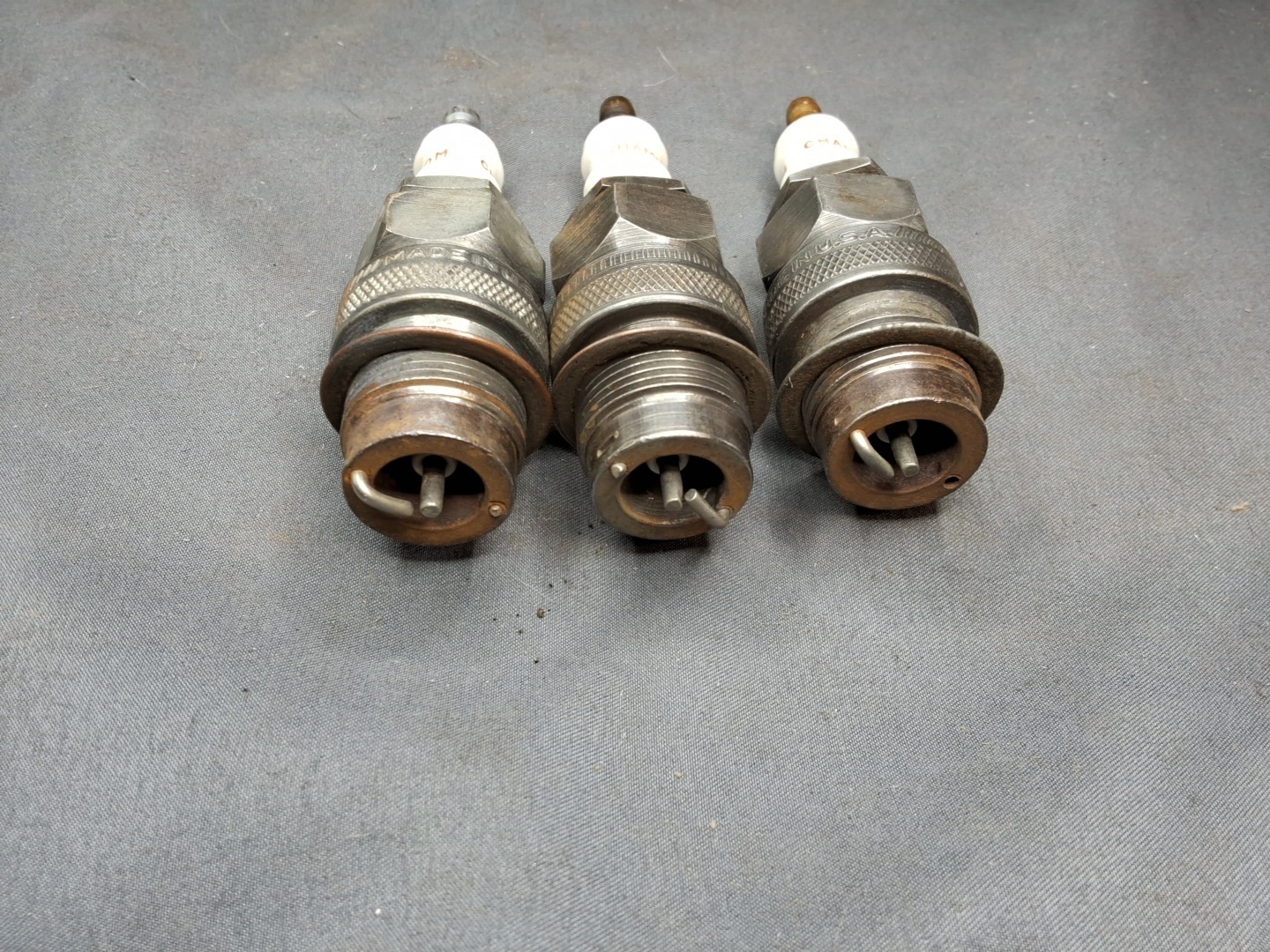 3 Champion 2 Com Spark Plug . Used, Clean, Good