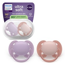 Philips Avent Ultra Soft Soothers - Orthodontic Design, for Babies 6-18 Months,